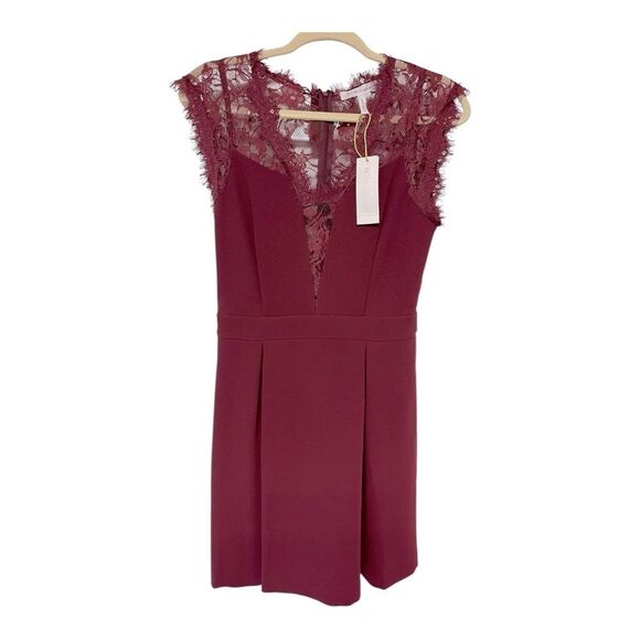BCBGeneration Lace Insert Skater Dress Size 6 - Picture 1 of 13
